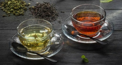 الشاي الأخضر و الشاي الأسود