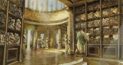 الكتب في مكتبة الإسكندرية